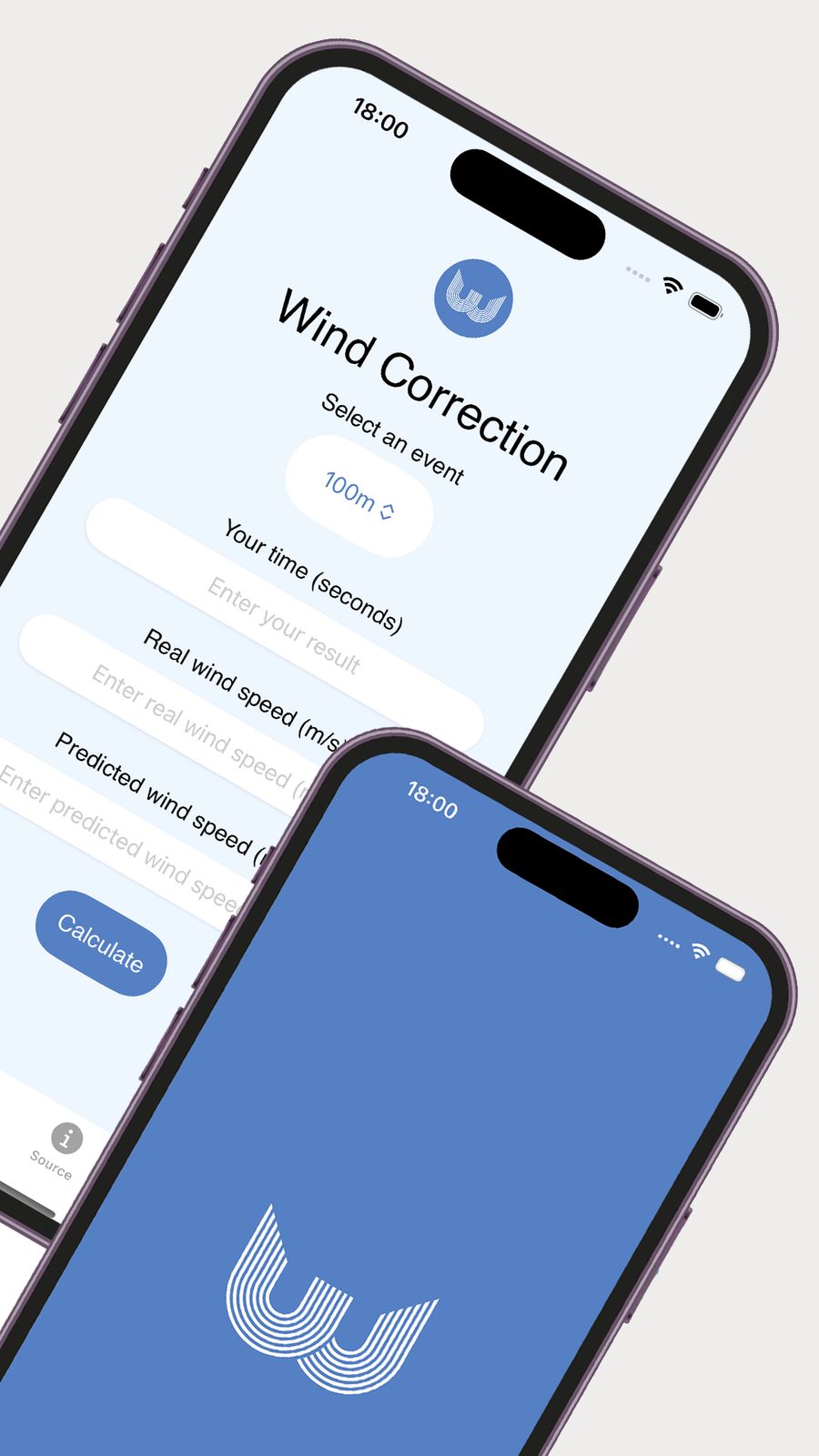 Enter a time, a wind, a target wind. That's the whole app.